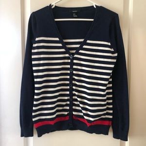 Forever 21 Striped Cardigan Size Medium